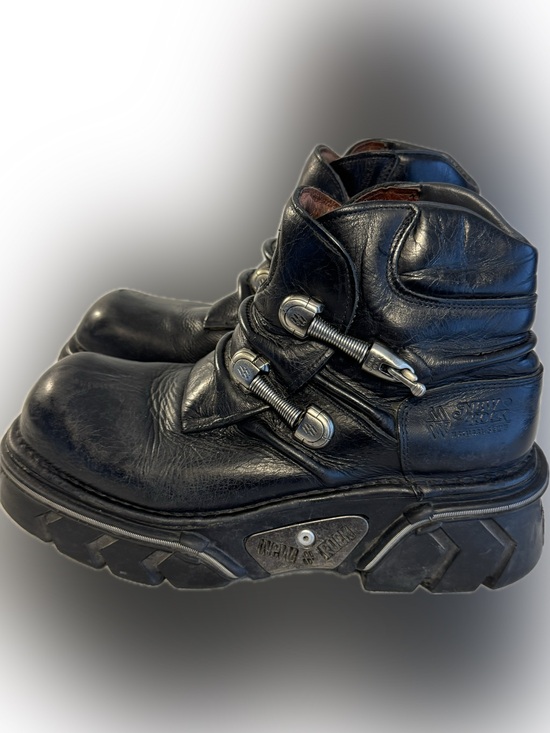 New Rock Other - New Rock Reactor Platform Boots EU 44 Black Leather Gothic Cyber Y2K Spain